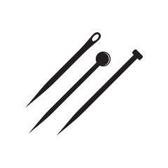 Sewing needle logo icon,illustration design template