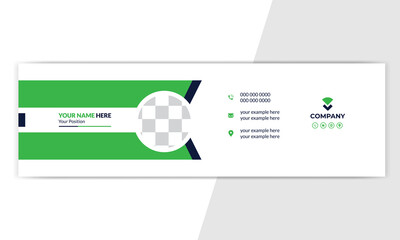 modern creative email signature design. Corporate mail, business email signature banner.
