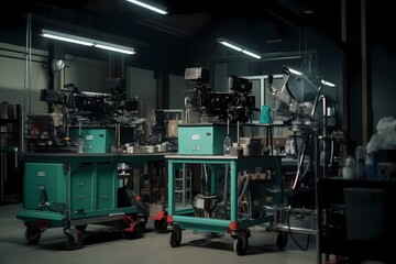 ﻿A machine in a factory - Generative AI