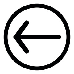 ARROW LEFT SIGN, left sign icon, Set of interface icons, Set of interface collection in black color for website design, Design elements for your projects. arrow line icons, ui icon