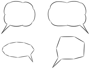 Speech bubble icons set - vector illustration.