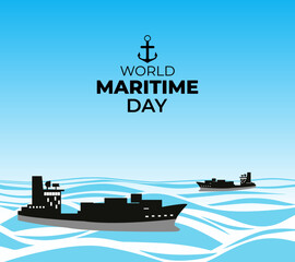 national maritime day concept. Abstract design and Background. vector illustration. world maritime day banner, poster, card.