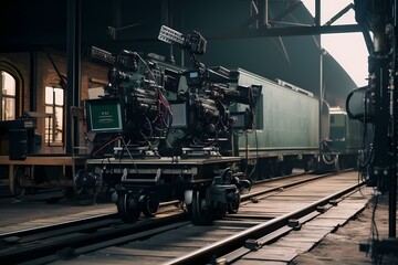 ﻿A train on the tracks - Generative AI