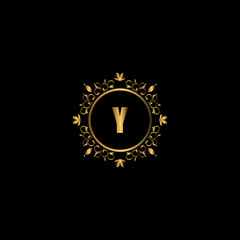 Naklejka na ściany i meble Y Luxury Letter Logo Design Vector, Letter Logo, Luxury Letter Logo