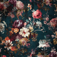 Floral Pattern-Flowers and Petals-Generative AI