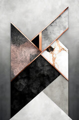 Geometric Abstract Wallart and Graphic Element