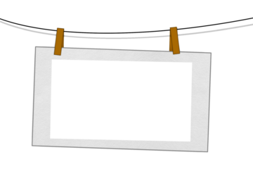 Polaroid png in 16:9 ratio for design purpose