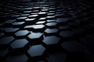 Abstract futuristic surface concept with hexagons. Trendy sci-fi technology background