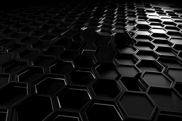 Obraz premium Abstract futuristic surface concept with hexagons. Trendy sci-fi technology background