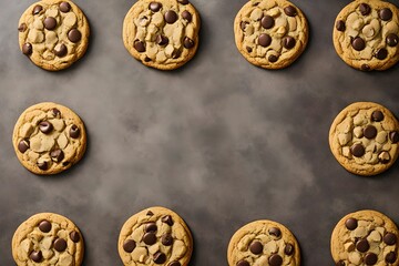 Chocolate chip cookies, generative art by A.I.