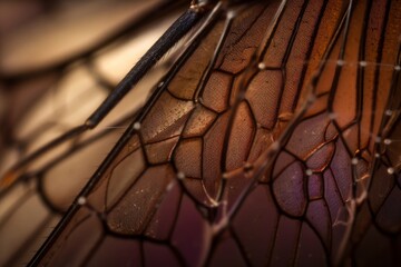 Macro photo of the intricate details of a butterfly's wings Generative AI. 