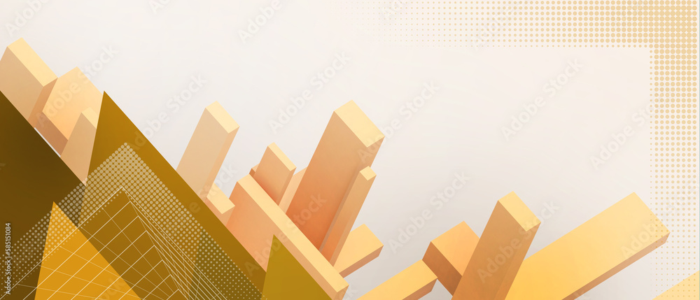 Poster 3d abstract architecture background. futuristic geometry modern for innovation and network connectio