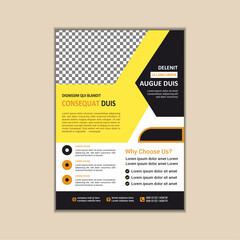 Vector Corporate business flyer design template with bleed