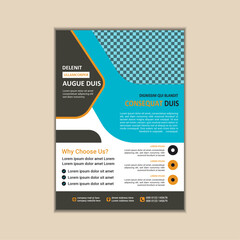 Vector Corporate business flyer design template with bleed