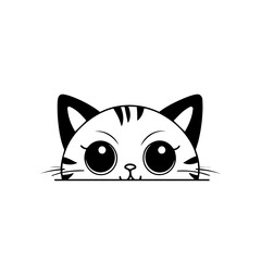 cute cartoon cat vector illustration, cat svg