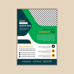 Vector Corporate business flyer design template with bleed