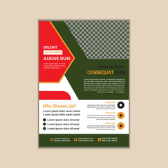 Vector Corporate business flyer design template with bleed