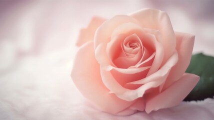 Fototapeta na wymiar Rose flower, a soft dreamy sweet flower for love and romance. Generative AI.