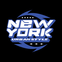 New york america y2k streetwear cyber style colorful slogan typography vector design icon illustration. Tshirt, poster, banner, fashion, slogan shirt, sticker, flyer - obrazy, fototapety, plakaty