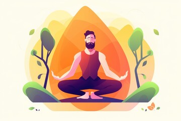 Yoga - Generative AI illustration