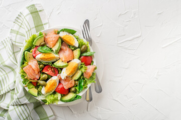 Salad smoked salmon
