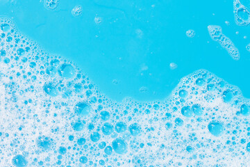Detergent foam bubble. Top view