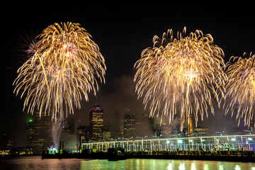 Fireworks over New York