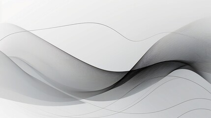 Abstract black and white background with waves. Generative AI