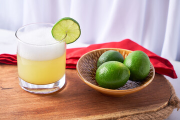 Pisco sour cocktail. Traditional peruvian and chilean cocktail