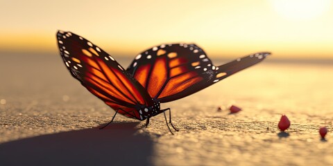 Fototapeta na wymiar Close up of butterfly, Generative AI