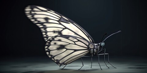 Fototapeta na wymiar Close up of butterfly, Generative AI
