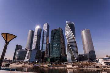 Obraz na płótnie Canvas Moscow City skyscrapers. International Business Center.