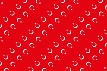 Geometric pattern in the colors of the national flag of Turkey. The colors of Turkey.