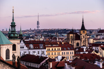 Fototapeta na wymiar Skyline of the Old town in Prague, Czech Republic