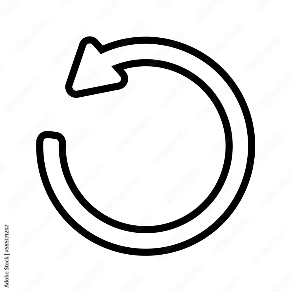 Poster reload icon vector. rotation icon symbol in trendy flat style isolated on white background. vector i