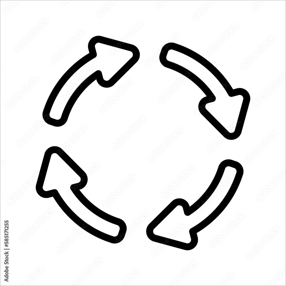 Poster reload icon vector. rotation icon symbol in trendy flat style isolated on white background. vector i