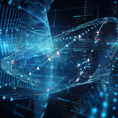 Computing electronic medical record. DNA. Digital healthcare and network connection on virtual interface, medical technology and innovation concept