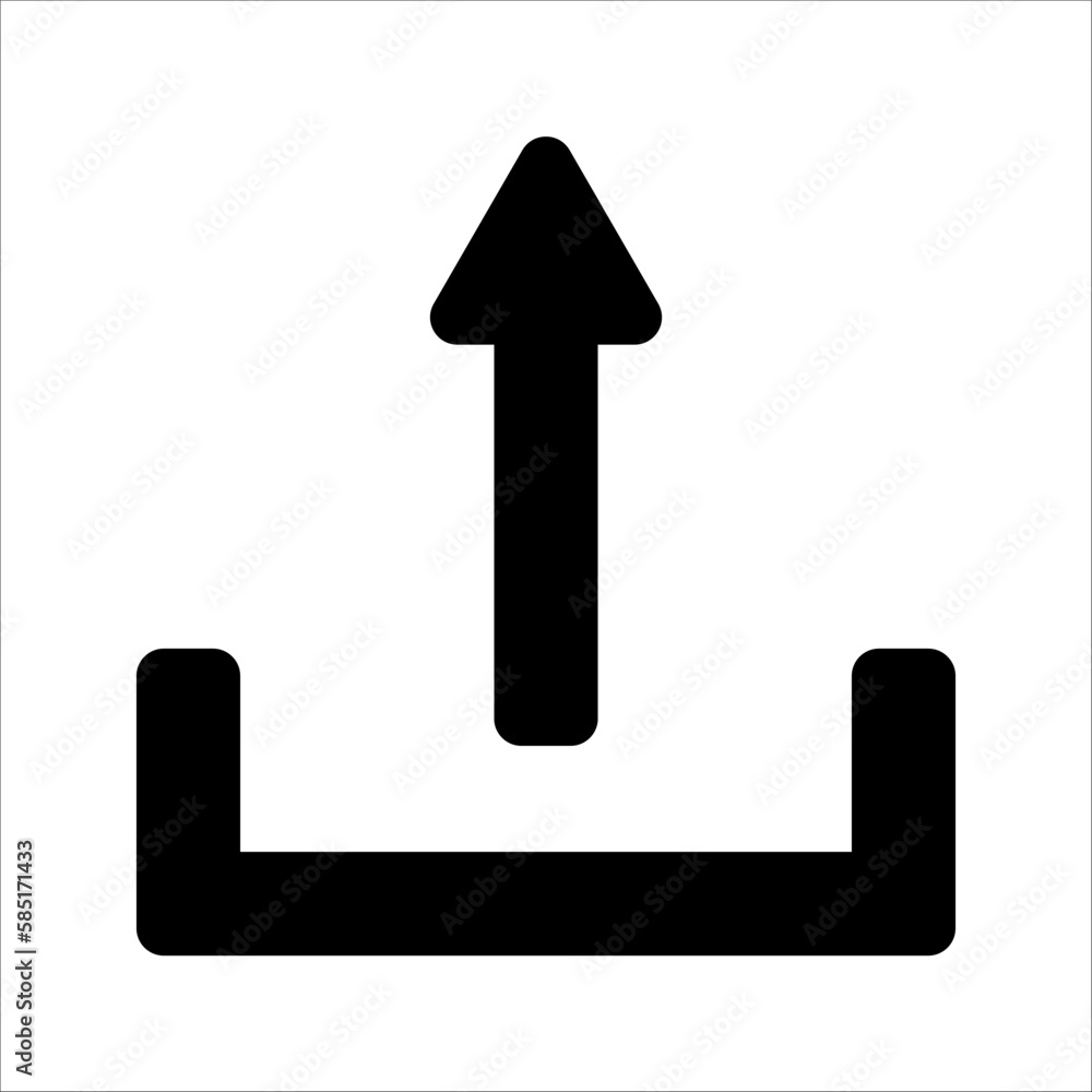 Poster upload sign vector icon collection. upload button. vector illustration on white background