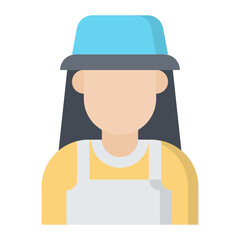 Female Gardener Flat Icon