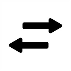 Transfer arrows outline icon. linear style sign for mobile concept and web design. Left right arrows vector illustration on white background