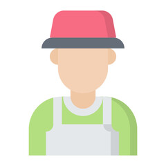 Male Gardener Flat Icon