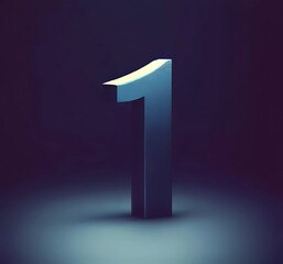 Stylised Number one, graphic resource created with generative IA