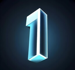 Stylised Number one, graphic resource created with generative IA