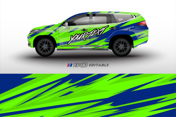 racing car wrap design for vehicle vinyl stickers and automotive company sticker livery	