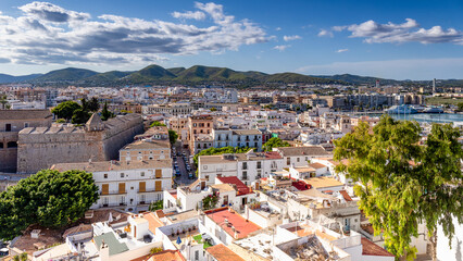 Ibiza Old Town Roofs Panorama