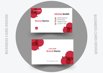 This is business card design.Modern business card design . double sided business card design template . flat red business card inspiration.
