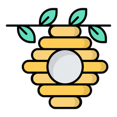 Hive Line Color Icon