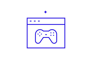 Isolated Geometric concept of online gaming vector illustration in a flat style for website, mobile app, banner, ui ux, web design, business, marketing, landing, infographics, mockup, development	
