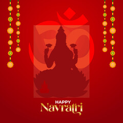 Happy Navratri Festival poster background design