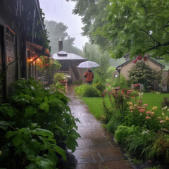 Rainy Day Yard, AI